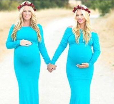 Søstrene føder blot 15 minutter efter hinanden - se de unikke billederne et år senere