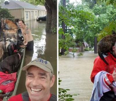 Redningsaktion efter den katastrofale orkan - disse helte begav sig ud for at redde alle de efterladte dyr