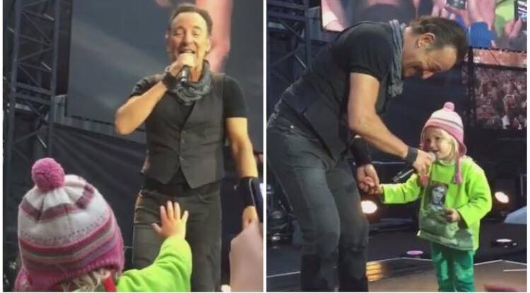Bruce Springsteen byder 4-årige lille pige op på scenen - så overrasker hun alle blandt publikum