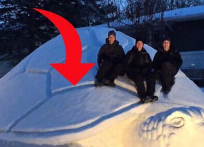 5 billeder der viser hvordan sne kan forvandles til utrolige skulpturer
