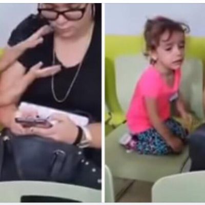 Lille pige prøver forgæves at få kontakt til sin mor, men hun ignorere hende blot og kigger videre på sin mobil - videoen har nu skabt stor forargelse i hele verden