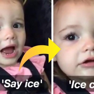 Lille pige har svært ved at sige ''ice cream'' - hendes skønne reaktion er nu set af millioner